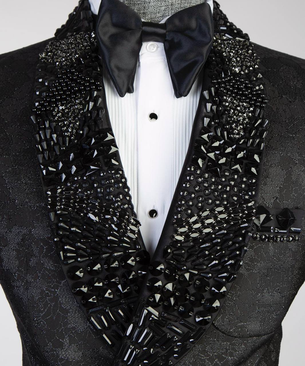 Black Tuxedo With Bead Design