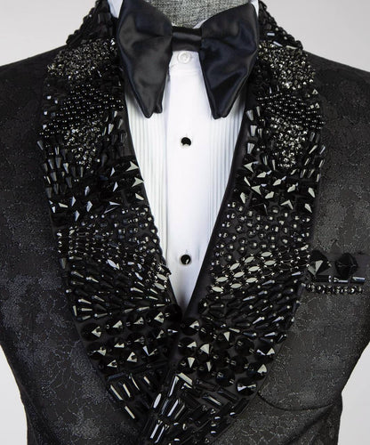 Black Tuxedo With Bead Design