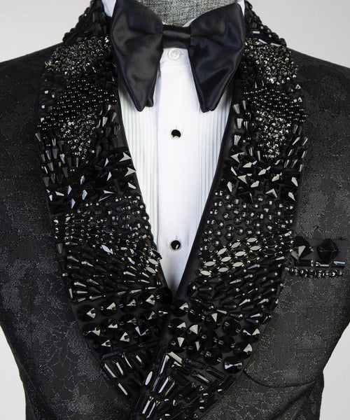 Black Tuxedo With Bead Design