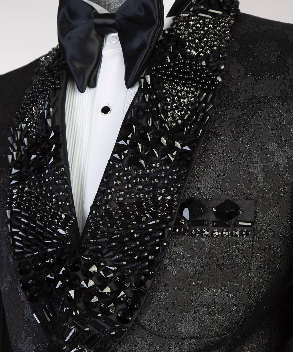 Black Tuxedo With Bead Design