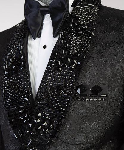 Black Tuxedo With Bead Design