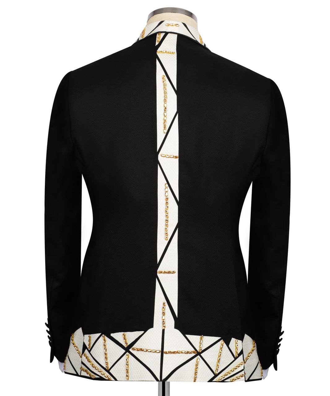 White and Black Tuxedo, Patchwork Designed