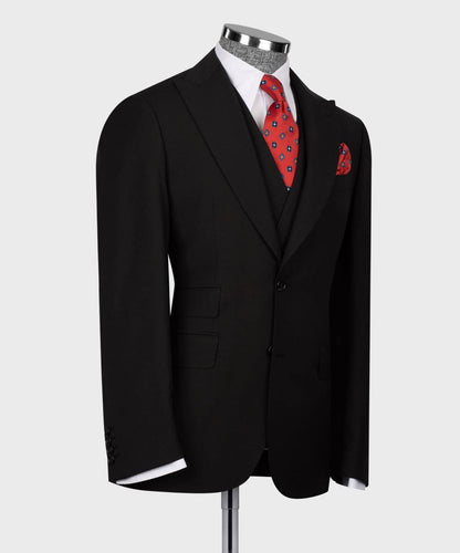 Men's Suit Set, %100 Wool, Black
