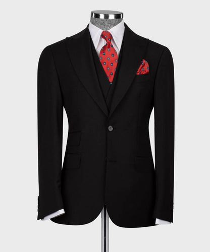 Men's Suit Set, %100 Wool, Black