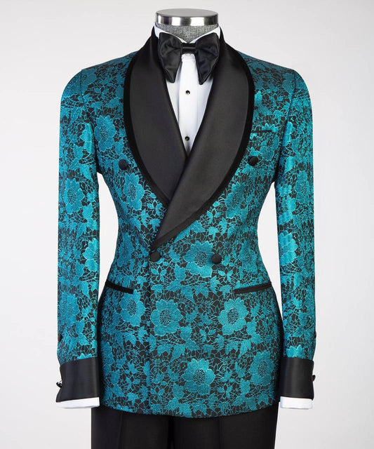 Floral Blue Design Tuxedo