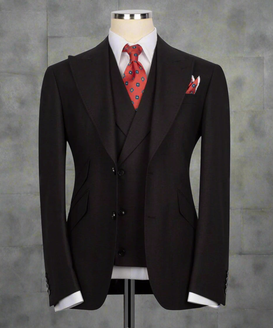 3-piece suit set, men's formal suit, brown wedding suit, classic tuxedo for men, prom suit, black event suit, peak lapel blazer, designer men's tuxedo.