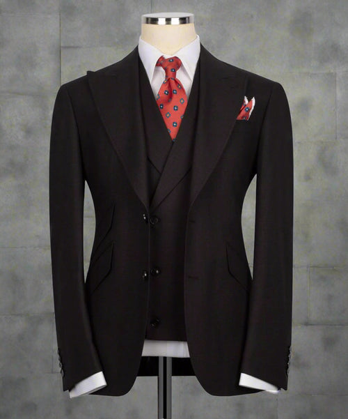 3-piece suit set, men's formal suit, brown wedding suit, classic tuxedo for men, prom suit, black event suit, peak lapel blazer, designer men's tuxedo.