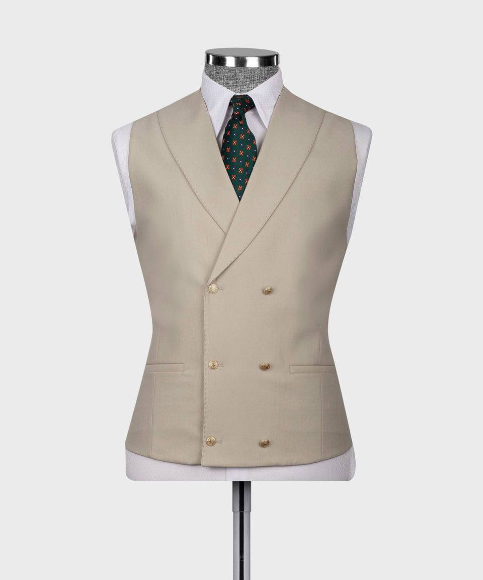 Classic 3-Piece Beige Suit Set for Men