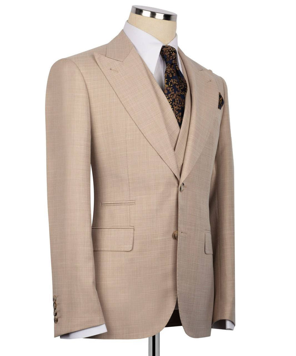 Classic 3-Piece Brown Suit Set for Men
