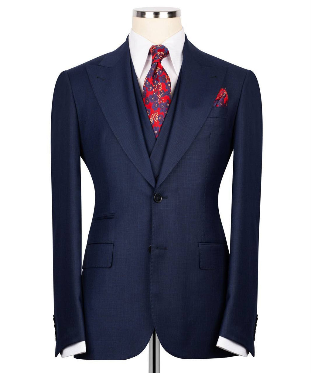 Classic 3-Piece Navy Suit Set for Men