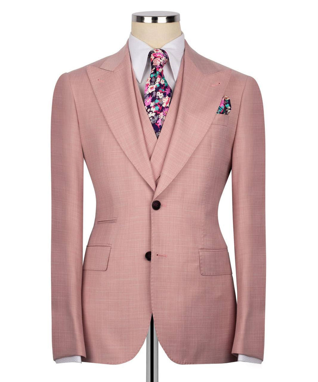 Classic 3-Piece Pink Suit Set for Men