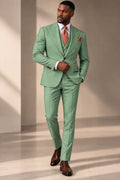 Classic 3-Piece-Light Green- Suit Set for Men