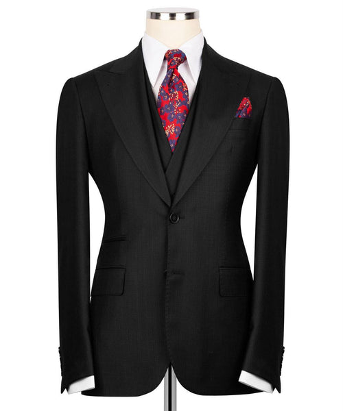 Classic 3-Piece Black Suit Set for Men