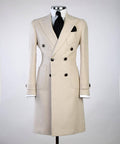 Cream Long Wool Coat