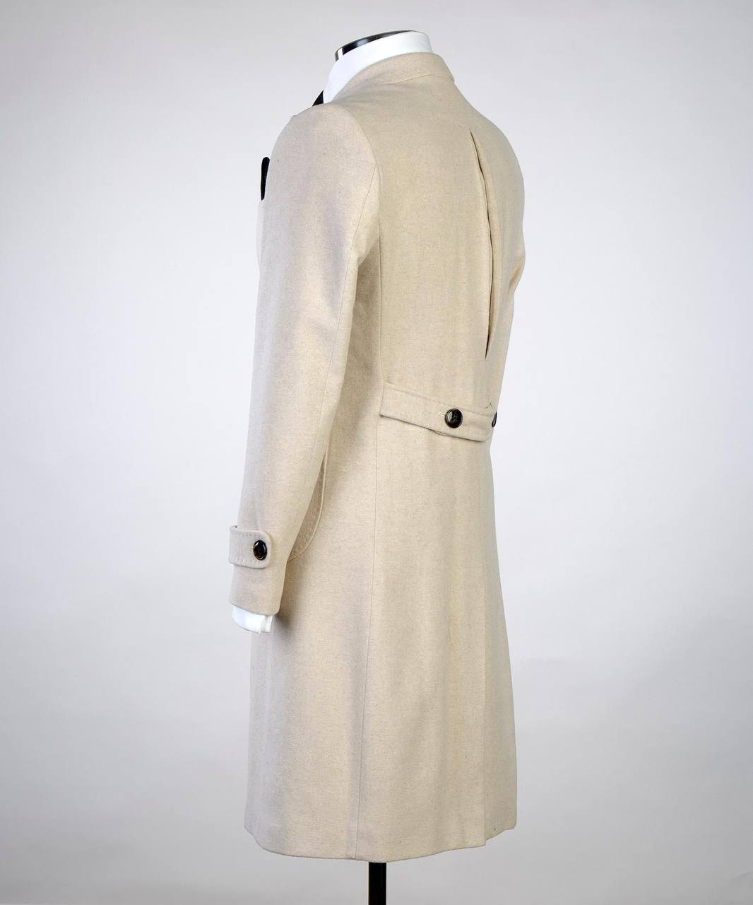 Cream Long Wool Coat