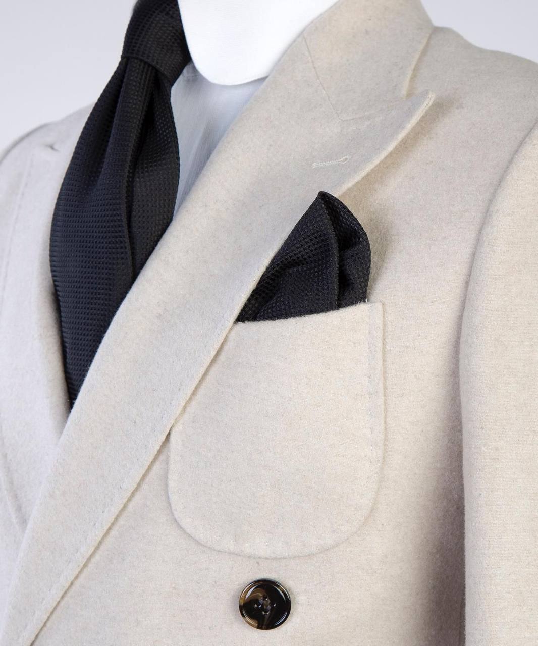 Cream Long Wool Coat