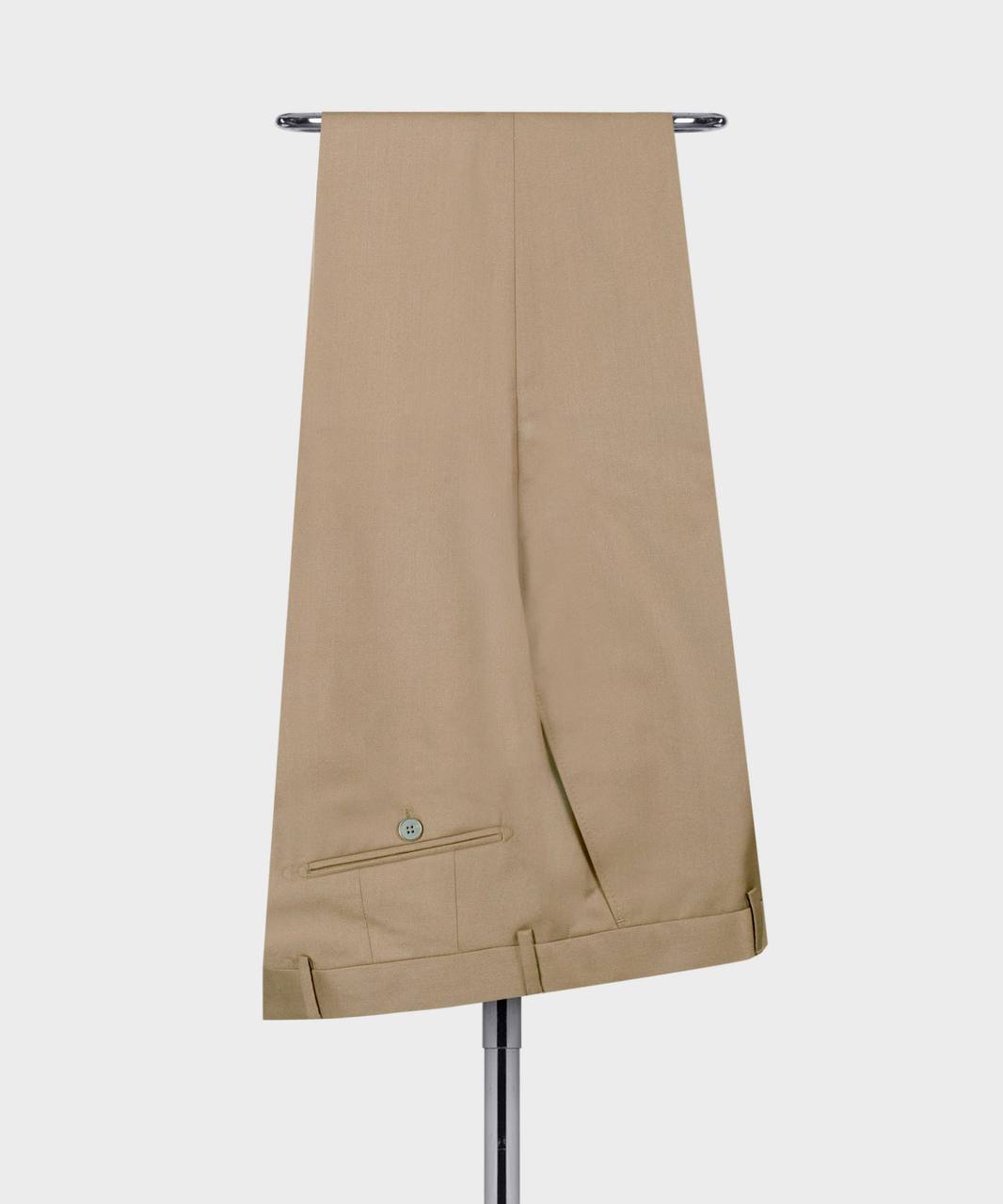 Herren-Anzugset, 100 % Wolle, Beige