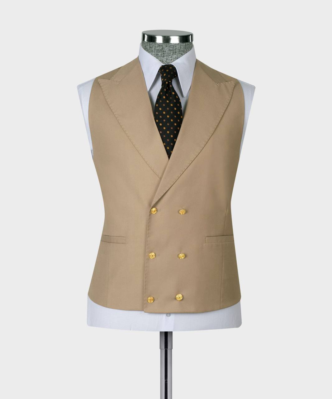 Herren-Anzugset, 100 % Wolle, Beige