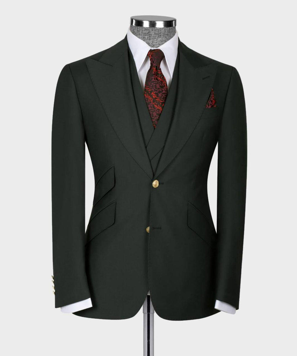 Men's Suit Set, %100 Wool, Green