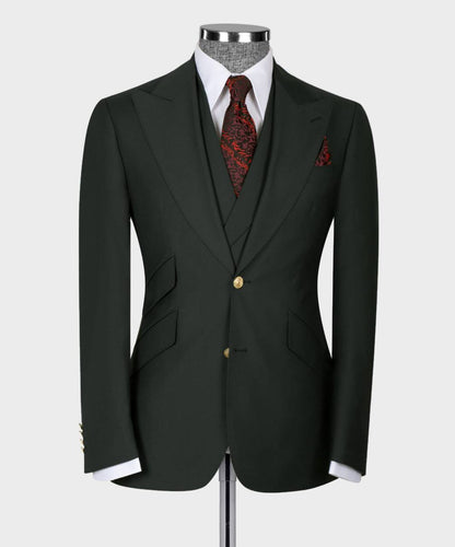 Men's Suit Set, %100 Wool, Green