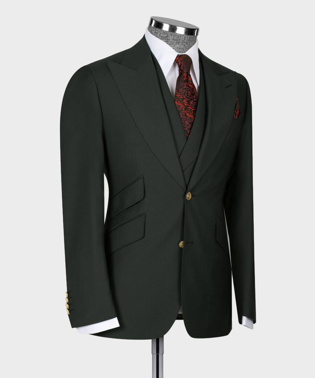 Men's Suit Set, %100 Wool, Green