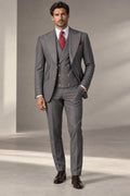 Classic 3-Piece Grey Suit Set for Men