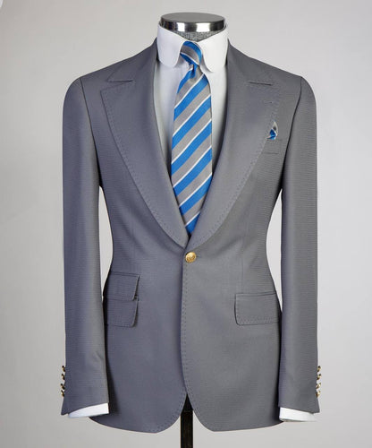 Men's Classic Suit -3 Piece Set -Grey