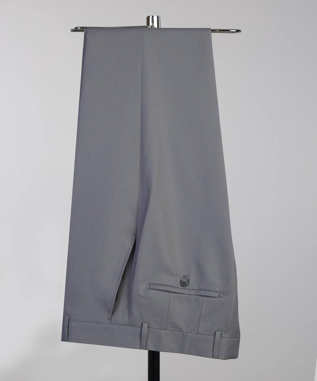 Men's Grey Tuxedo-Asymmetrical Satin Lapel