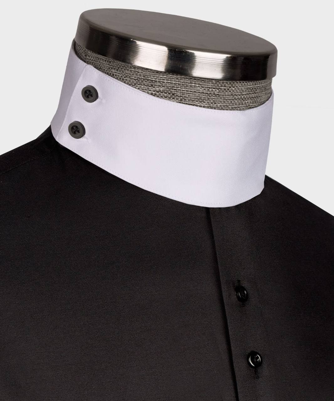 Hochgeschlossenes Hemd Schwarz-Weiß