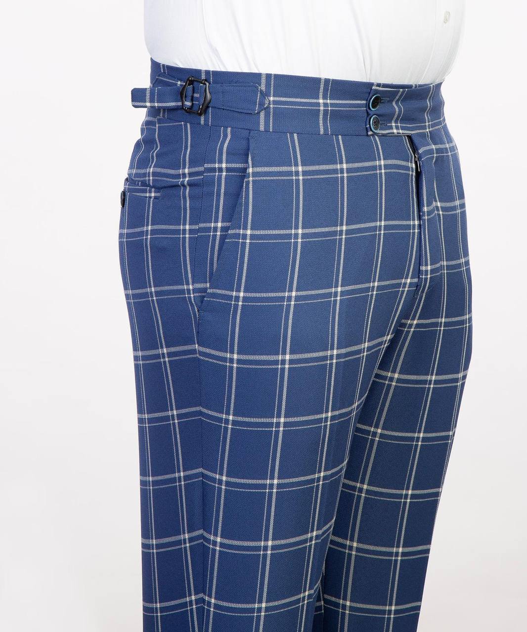 Plaid 3-Piece Suit-Blue