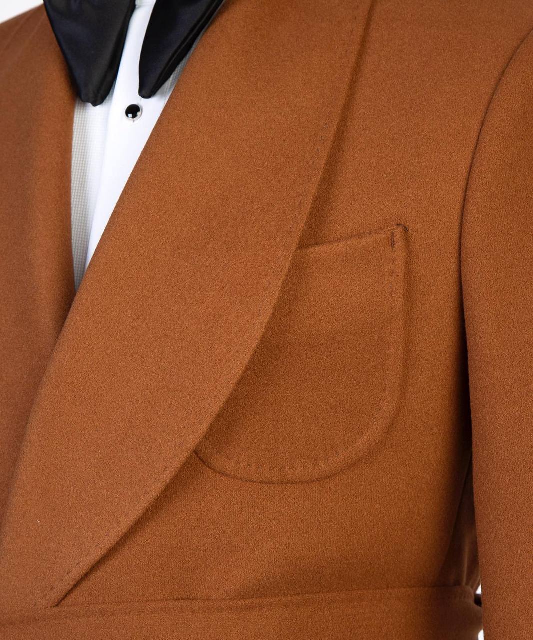 Men's Camel Wool Belted Coat