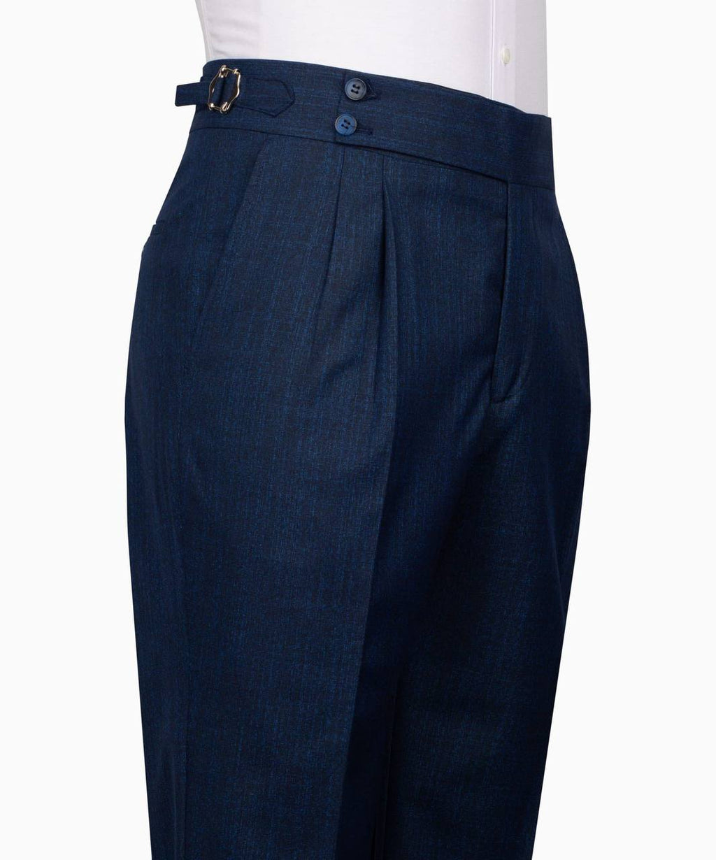 Classic Check Design 3-Piece Navy Suit