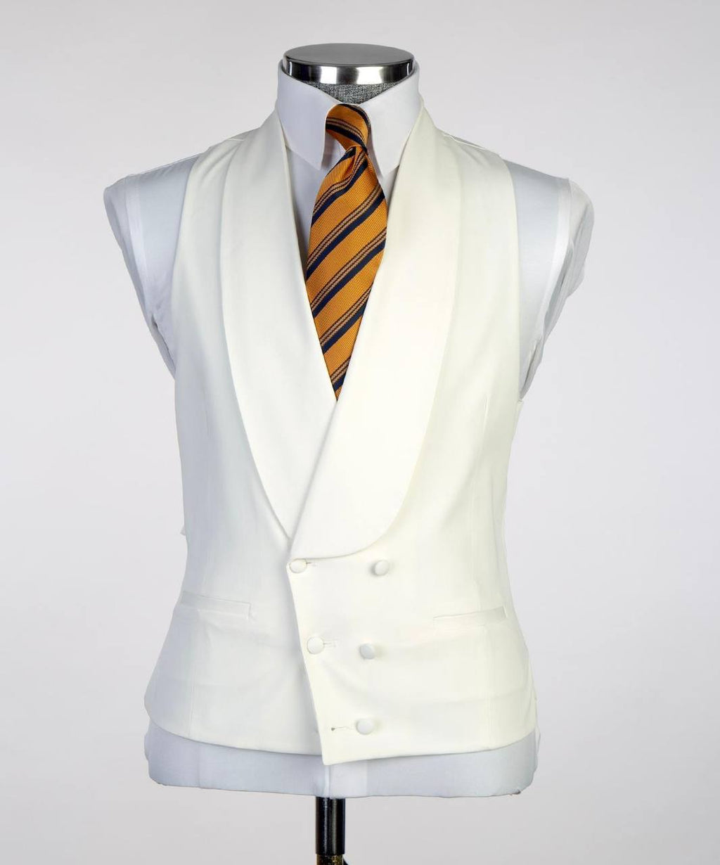 Plaid 3-Piece Suit-Navy