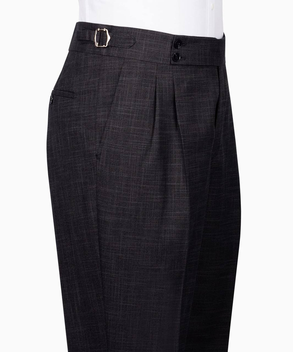 Classic Check Design 3-Piece DarkGrey Suit