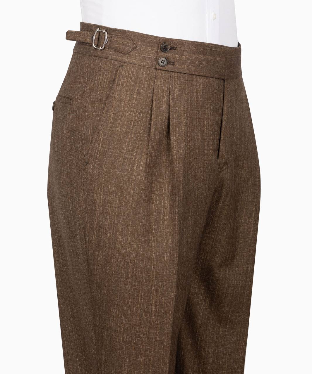 Classic Check Design 3-Piece Brown Suit