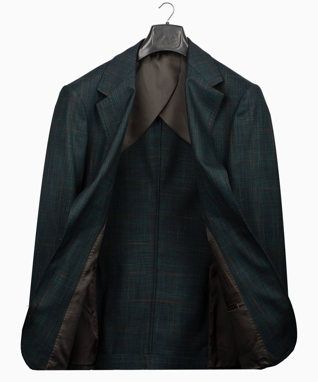 Classic Check Design 3-Piece Green Suit