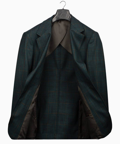 Classic Check Design 3-Piece Green Suit