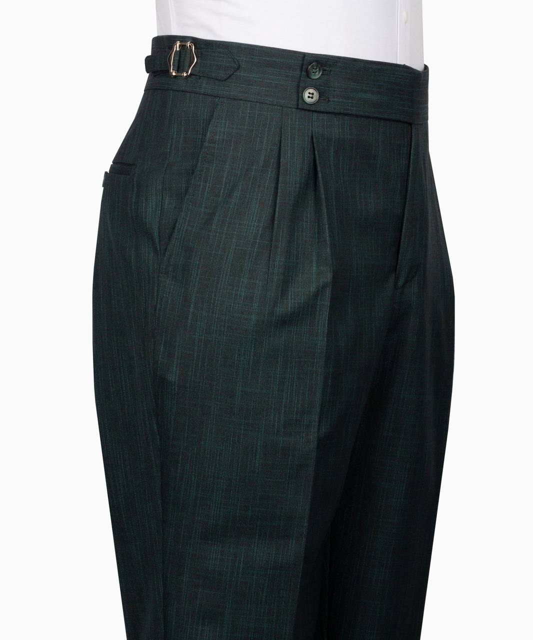 Classic Check Design 3-Piece Green Suit