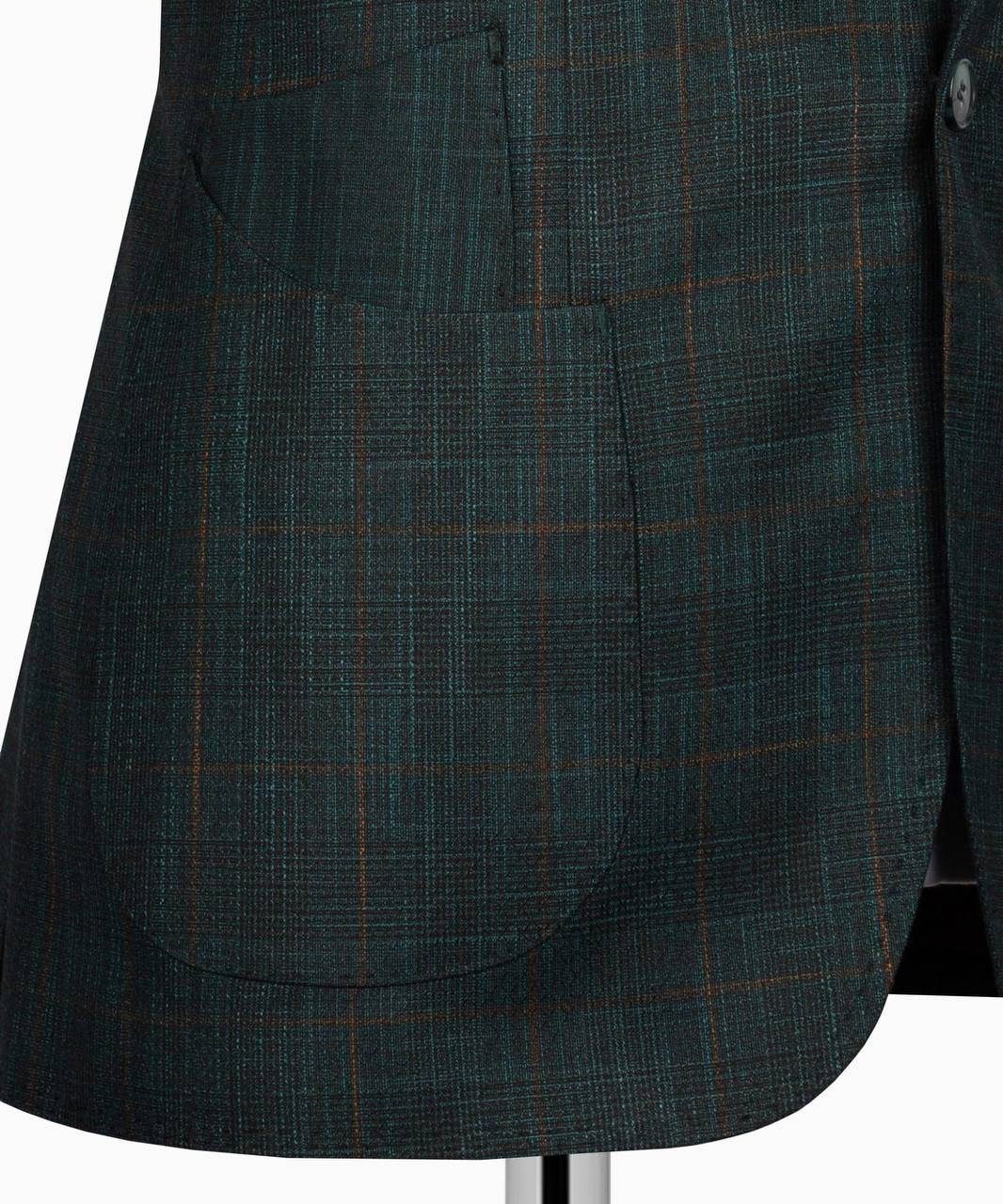 Classic Check Design 3-Piece Green Suit