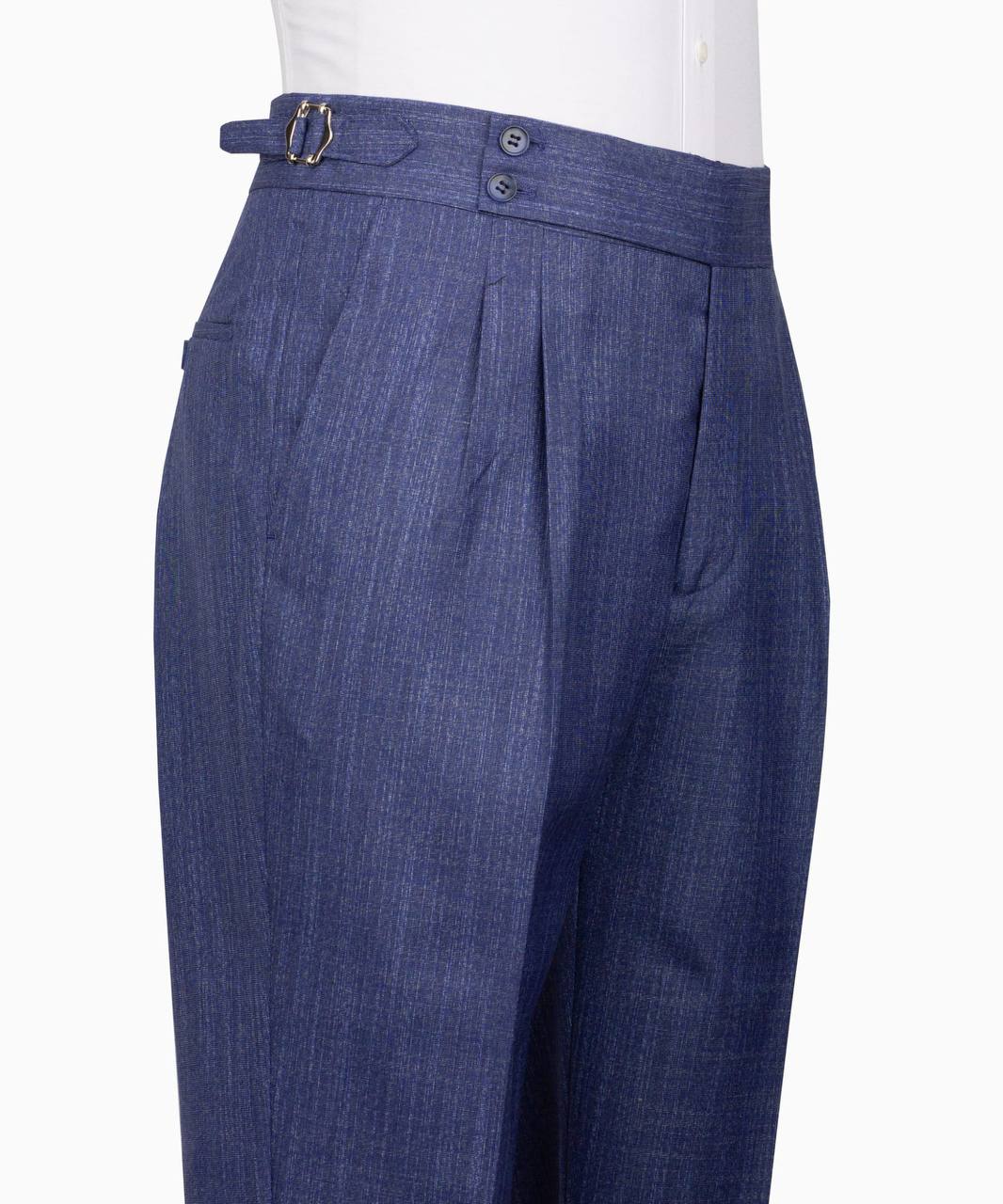 Classic Check Design 3-Piece Blue Suit