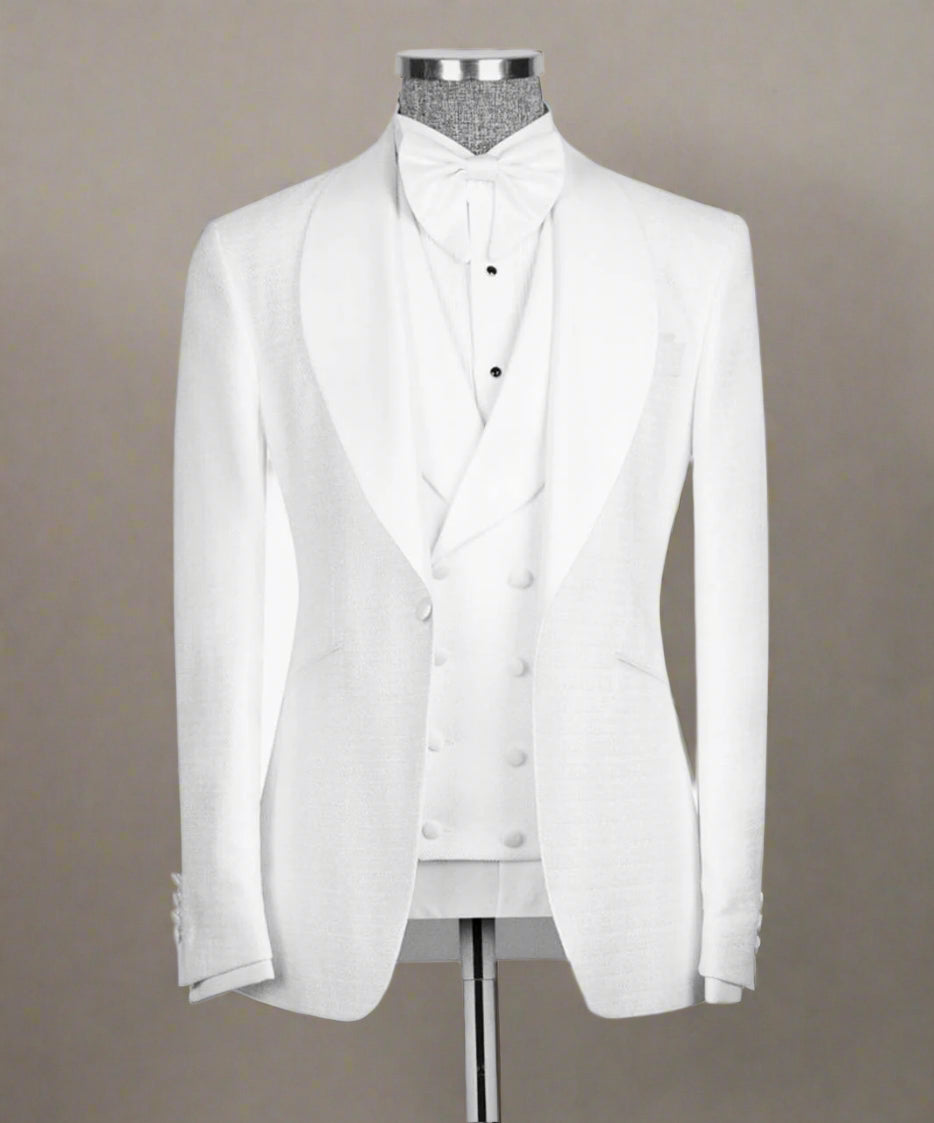 white tuxedo, for wedding, for men, best for events