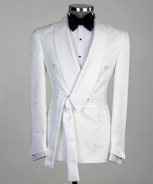 Smoking, 3 pièces, costume, blanc, costume, double boutonnage, idéal pour le mariage... 