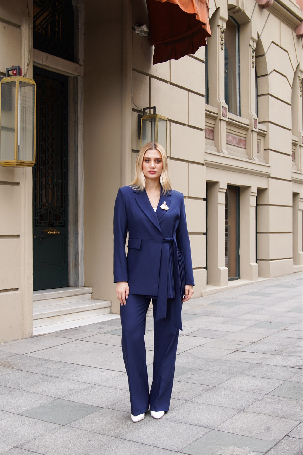 Women's 2 Piece Suit Set- Blue