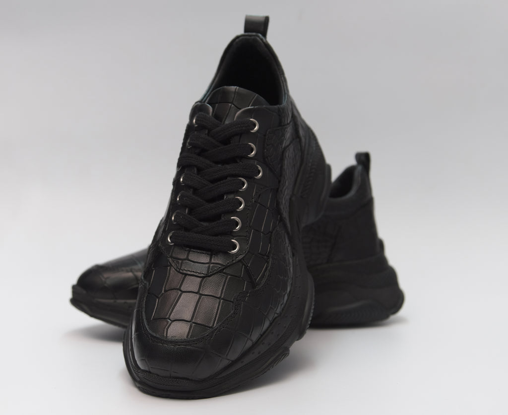 Freizeitschuh handgefertigt, Echtes Leder, leichte Sohle Herrenschuhe 10795 Schwarz