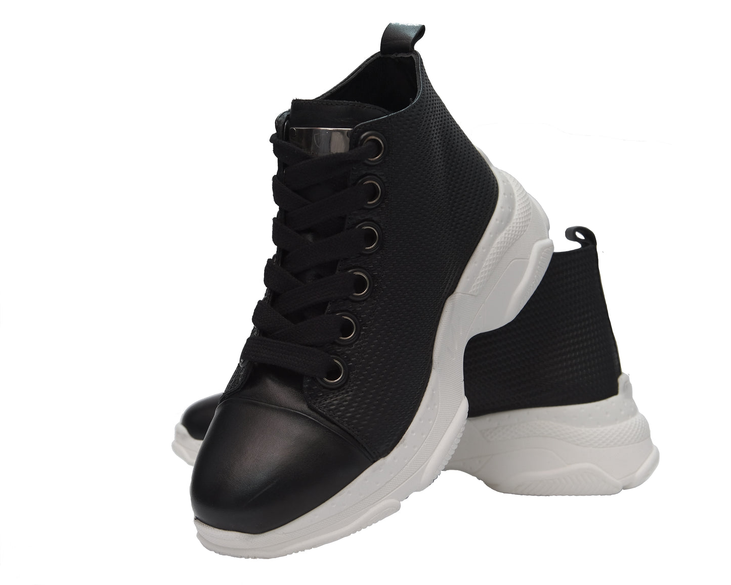 Casual, Handmade, Comfortable, Genuine Leather Light Sole Mens Boots 11158 Black