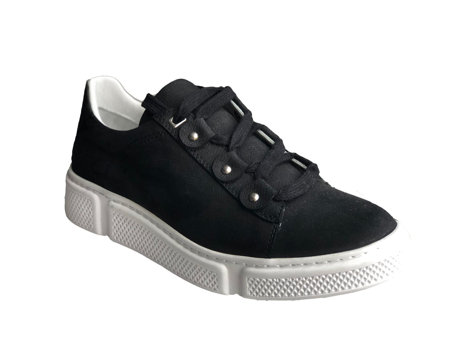 Casual, Handmade, Genuine Leather Nubuck Mens Shoes 12077S Black