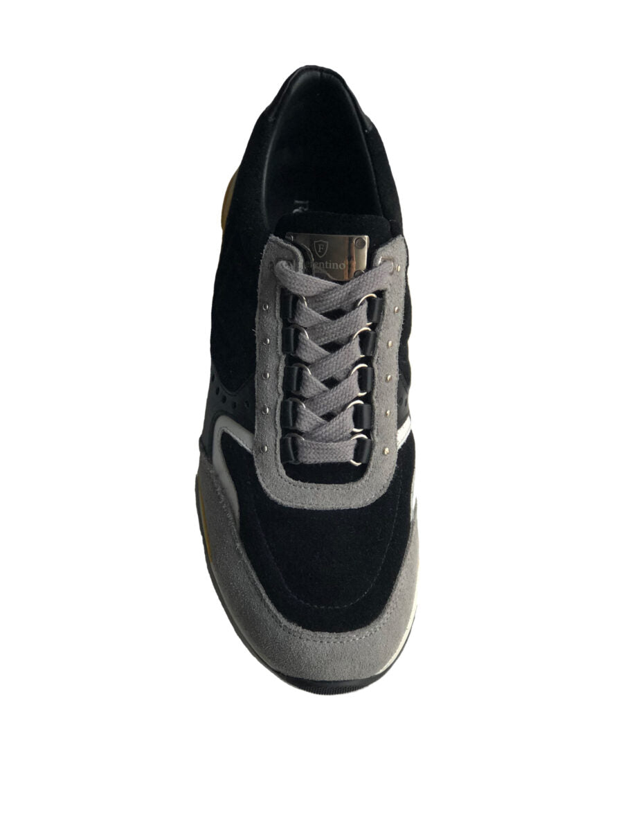 Lässige handgefertigte Wildleder Herrenschuhe 12202 Schwarz/