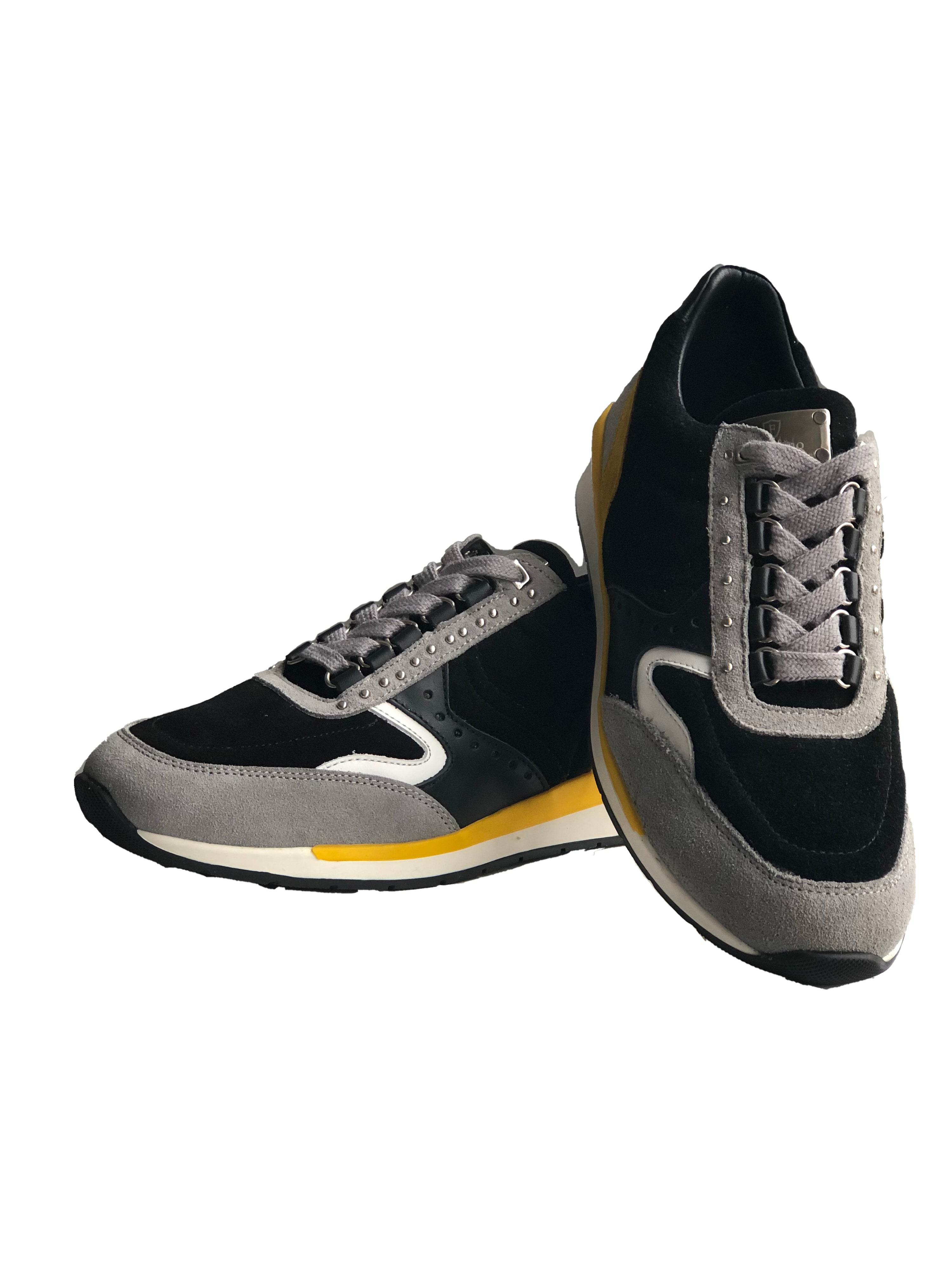 Lässige handgefertigte Wildleder Herrenschuhe 12202 Schwarz/