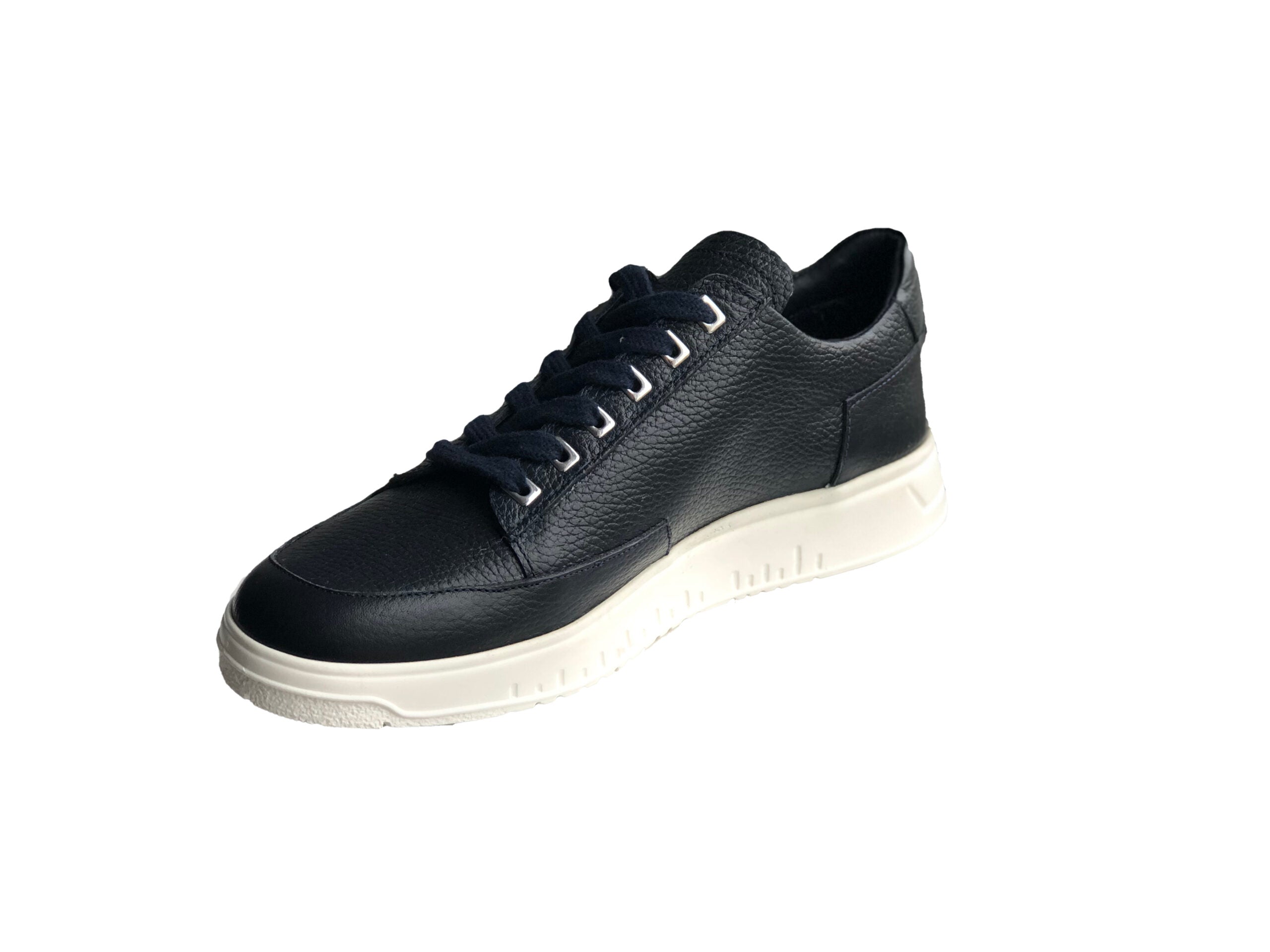 Freizeitschuhe aus echtem Leder für Herren, handgemacht, 12264 Dunkelblau