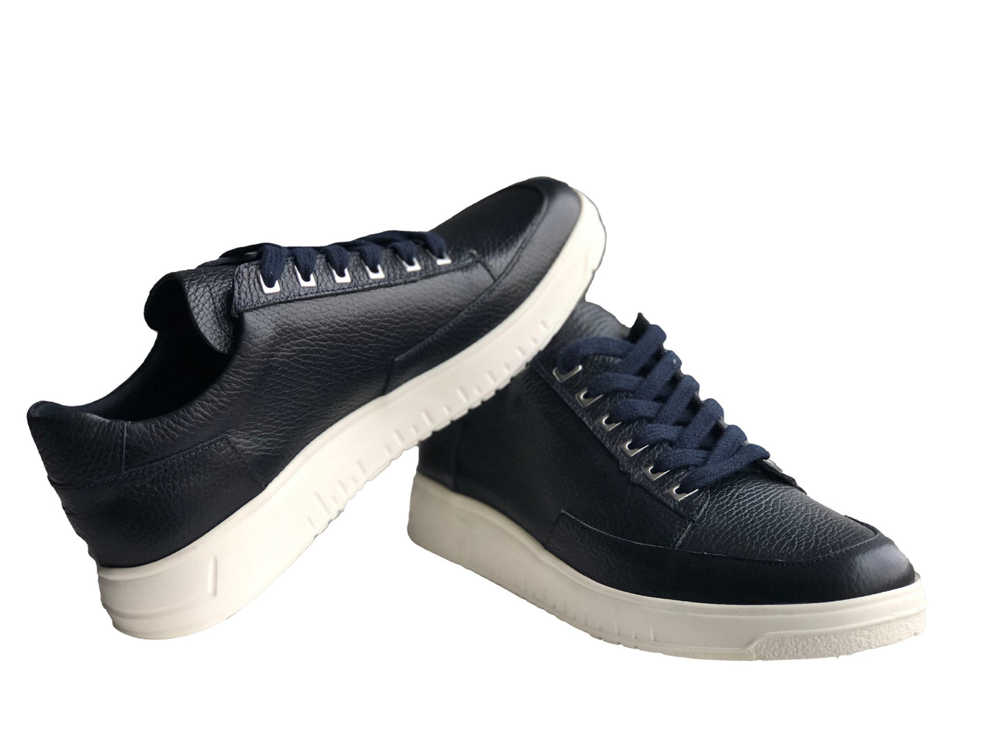 Casual, Handmade, Genuine Leather Mens Shoes 12264 Dark Navy